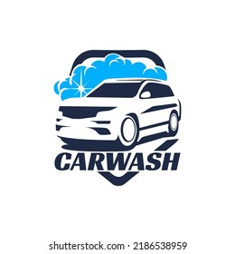 Blue Car Wash Auto Detailing Logo