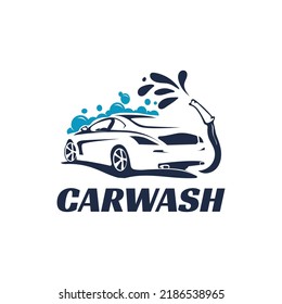 Blue Car Wash Auto Detailing Logo