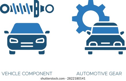 Blue car wheel hubcap with bolts automotive vehicle component vector icon