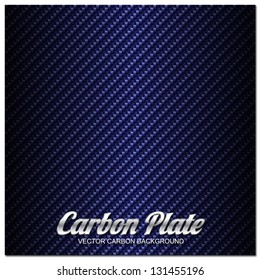 Blue Carbon Fiber Vector Background