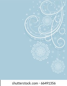 blue card with snowflakes