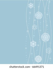 blue card  with  snowflakes