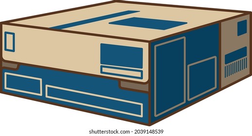 Blue Cardboard Box Containing Soft Drinks