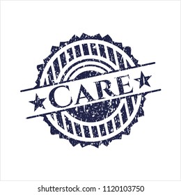 Blue Care distress with rubber seal texture