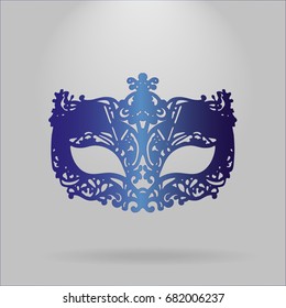 Blue Carnival Mask Mardi Gras