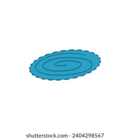 Blue Carpet or Rug Vector Illustration