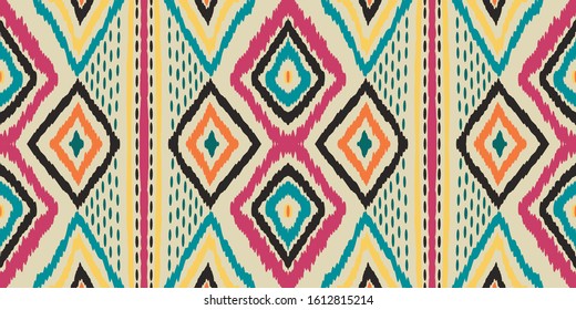 Blue Carpet Vector Seamless Pattern. American Rustic Tile Background. Maroon Geometric Shibori Wallpaper. Drawing Design.