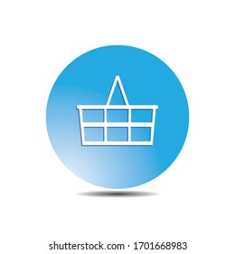 Blue cart icon for seo with gradient