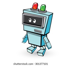 blue Cartoon 3d Robot