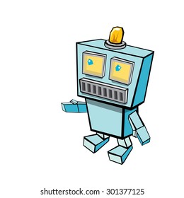 blue Cartoon 3d Robot