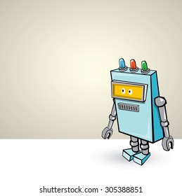 blue Cartoon 3d Robot