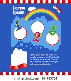 Blue Cartoon background for Kid Template