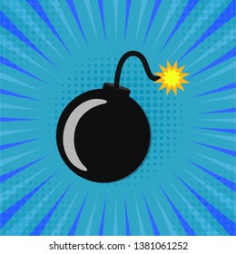 
Blue cartoon burst background Vector The light