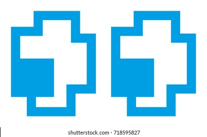 Blue Cartoon Eyes Vector Icons