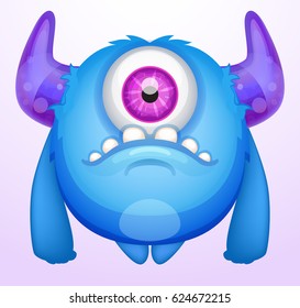 Blue Cartoon Monster