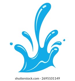 Vector de salpicadura de agua azul de dibujos animados