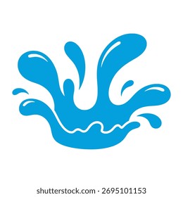 Blue Cartoon Water Splash Vector