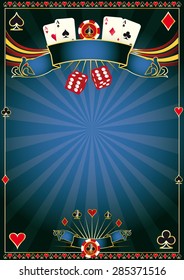 blue Casino. A poster for your poker tournament