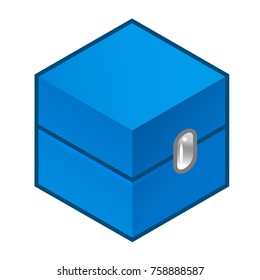 Blue casket icon