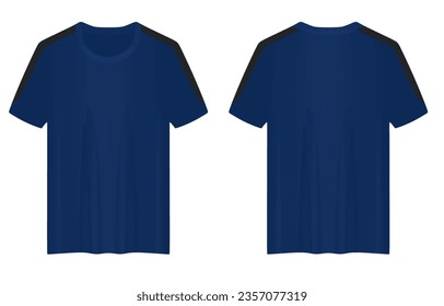 Blue casual t shirt. vector illustration