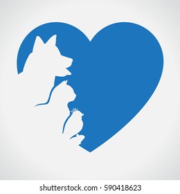 Blue Cat and Dog