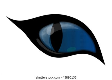 Blue cat eye, vector