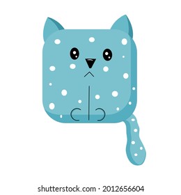A blue cat with a white dot. Pets. favorite pets