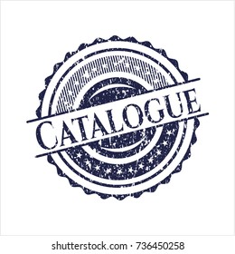 Blue Catalogue distress rubber grunge stamp