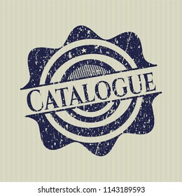 Blue Catalogue distressed rubber grunge stamp