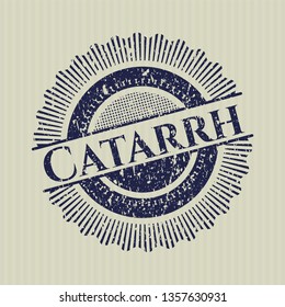 Blue Catarrh distressed rubber seal