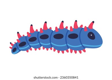 Blue Caterpillar als Larval Stage von Insektenkrabbeln und krempelnde Vektorgrafik