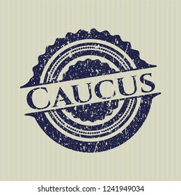 Blue Caucus distressed rubber grunge stamp