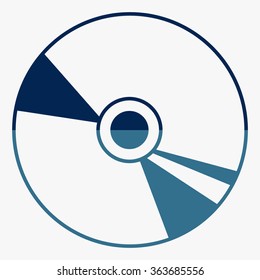 Blue CD or DVD icons 