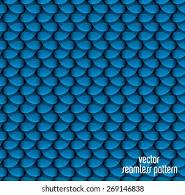 Blue cell texture. High quality vector seamless pattern