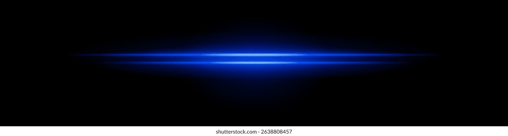 Blue central glow. Two layered beams with soft radial light burst and blurred edges on dark background. Ideal for sci-fi, light energy, futuristic effects.