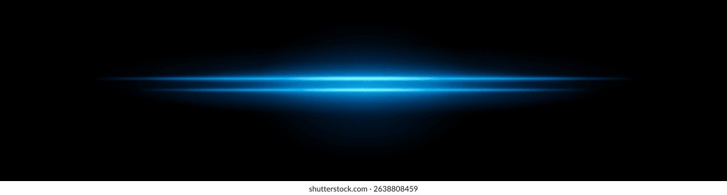 Blue central glow. Two layered beams with soft radial light burst and blurred edges on dark background. Ideal for sci-fi, light energy, futuristic effects.