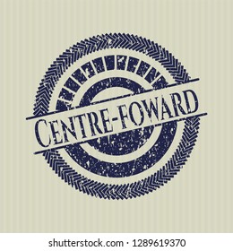 Blue Centre-foward distress rubber stamp