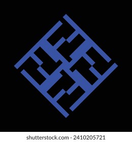 blue ceramic design on a blue background