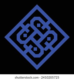 diseño de cerámica azul sobre fondo azul