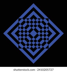 blue ceramic design on a blue background