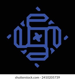 diseño de cerámica azul sobre fondo azul