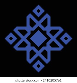 diseño de cerámica azul sobre fondo azul