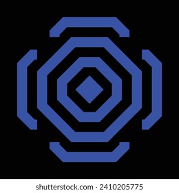 diseño de cerámica azul sobre fondo azul