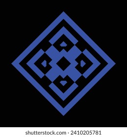 blue ceramic design on a blue background