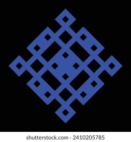 blue ceramic design on a blue background
