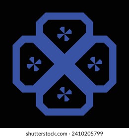 diseño de cerámica azul sobre fondo azul