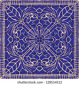 blue ceramic lace