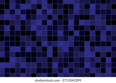 Blue ceramic mosaic. Seamless texture or background of small tiles.