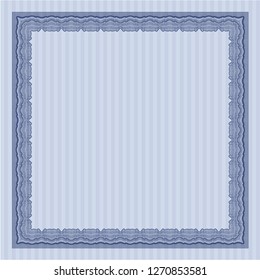 Blue Certificate of achievement. Customizable, Easy to edit and change colors. With great quality guilloche pattern. Perfect design. 