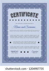 Blue Certificate. Customizable, Easy to edit and change colors. With quality background. Superior design. 